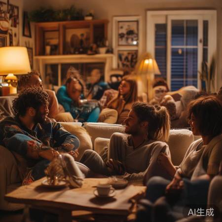 周末沙发聊天，自然舒适