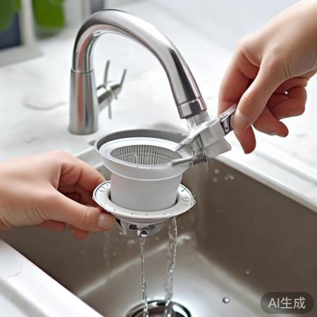 拔螺丝或按卡扣取滤网