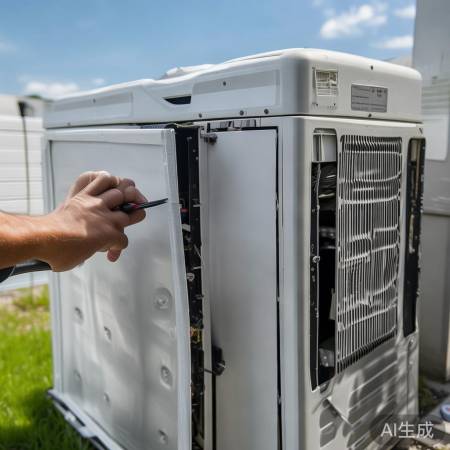 拆中央空调外机面板