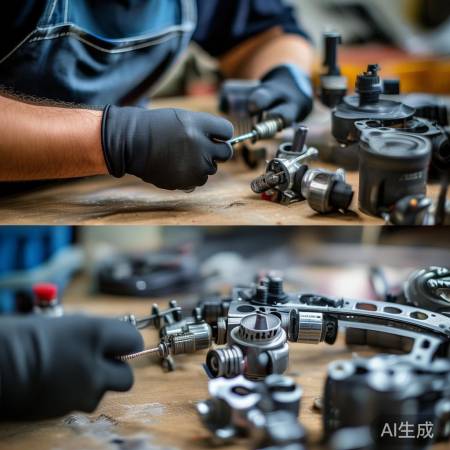 装回喷嘴，均匀拧螺丝