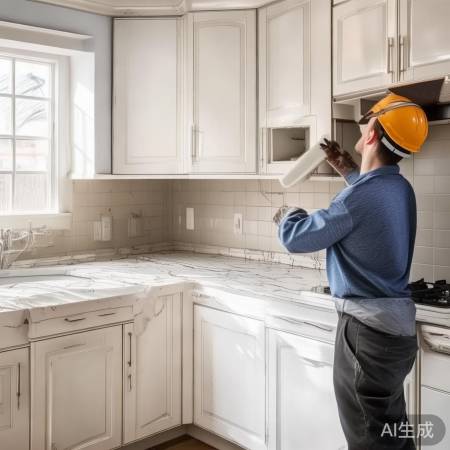 厨房安装,师傅安全摆放