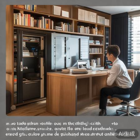 保险柜放书桌旁,取物方便快捷