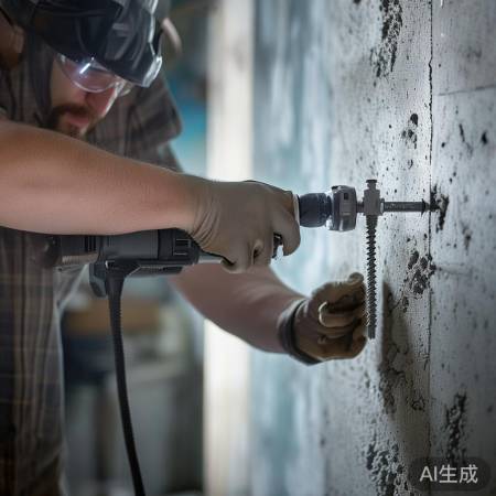 安装膨胀螺丝，勿过度用力