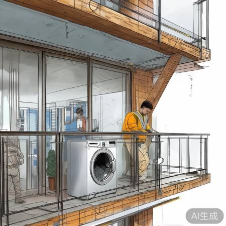 科慕(COLMO)洗衣机400快捷通剖析『阳台洗衣机装修,这些细节要注意避免踩坑』