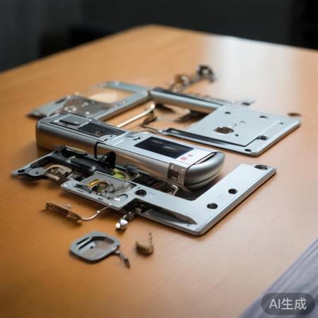 拆解指纹锁，检查配件