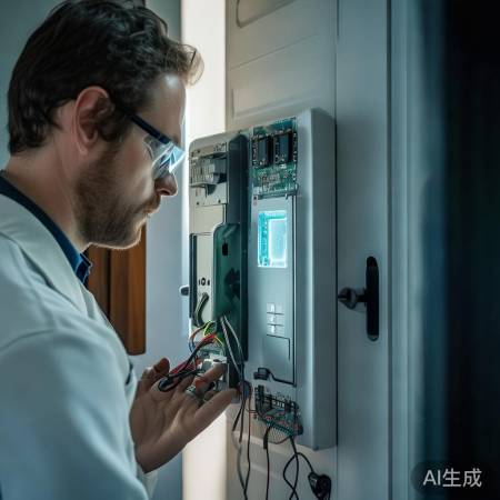 安装指纹面板，规范电路连接