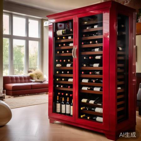 帝尼特智能酒柜400网点维修中心剖析♫红色家用红酒柜，美观与实用的完美结合