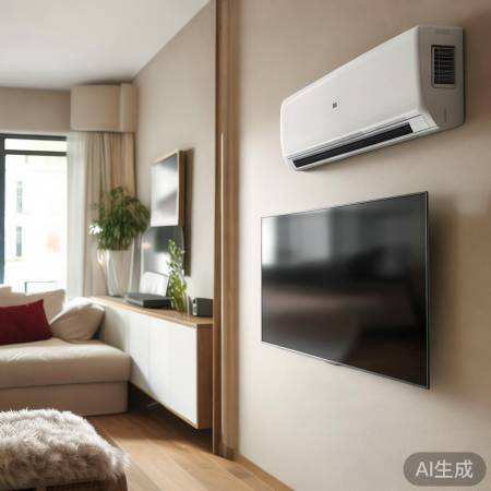 东芝空调维修服务电话号码教你☞电视柜配满墙落地空调，打造家居新风尚