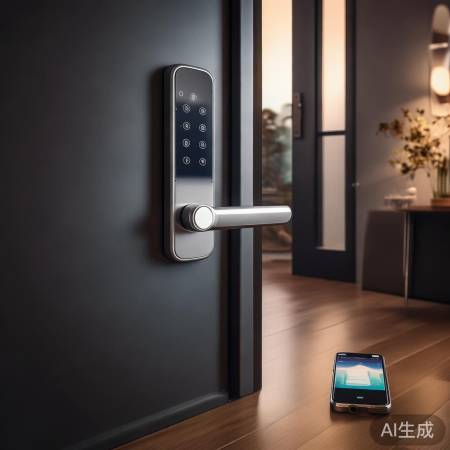 智能锁，一键解锁，科技新生活