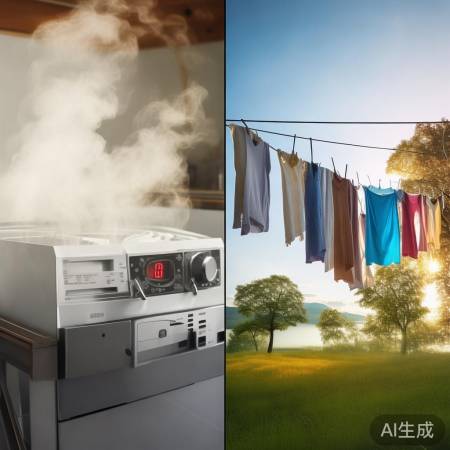 洗衣机晾衣省时但易硬慢，自然晾