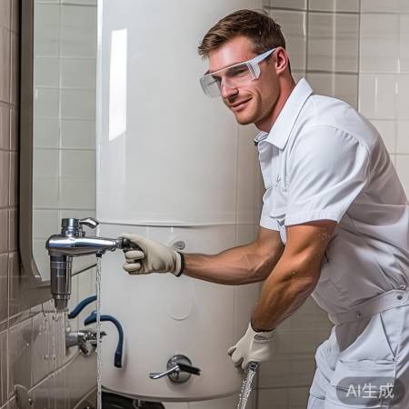 检查无误，热水器装好