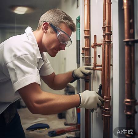 安装燃气管道中